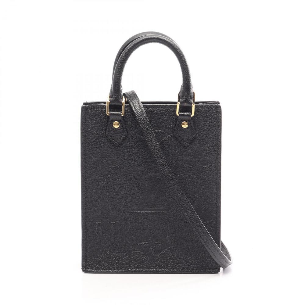 Louis Vuitton Sac Plat Monogram Empreinte Leather Tote Bag Noir Black